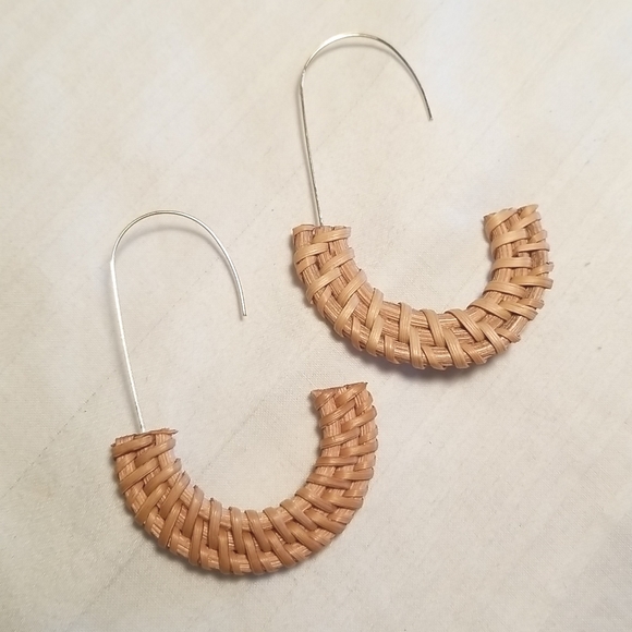 Jewelry | Gold Rattan Hoop Earrings | Poshmark
